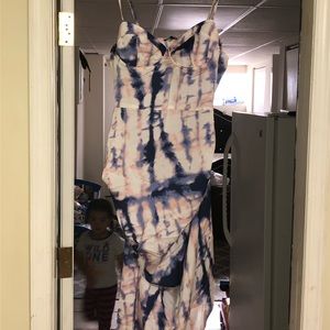 Clear skies tie dye midi dress